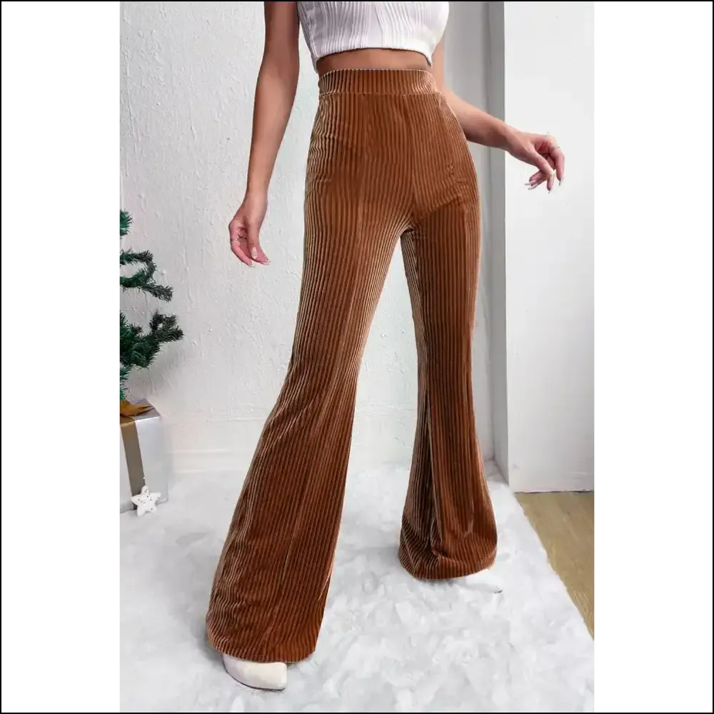 Chestnut High Waist Pants: Corduroy Bootylicious  🌰