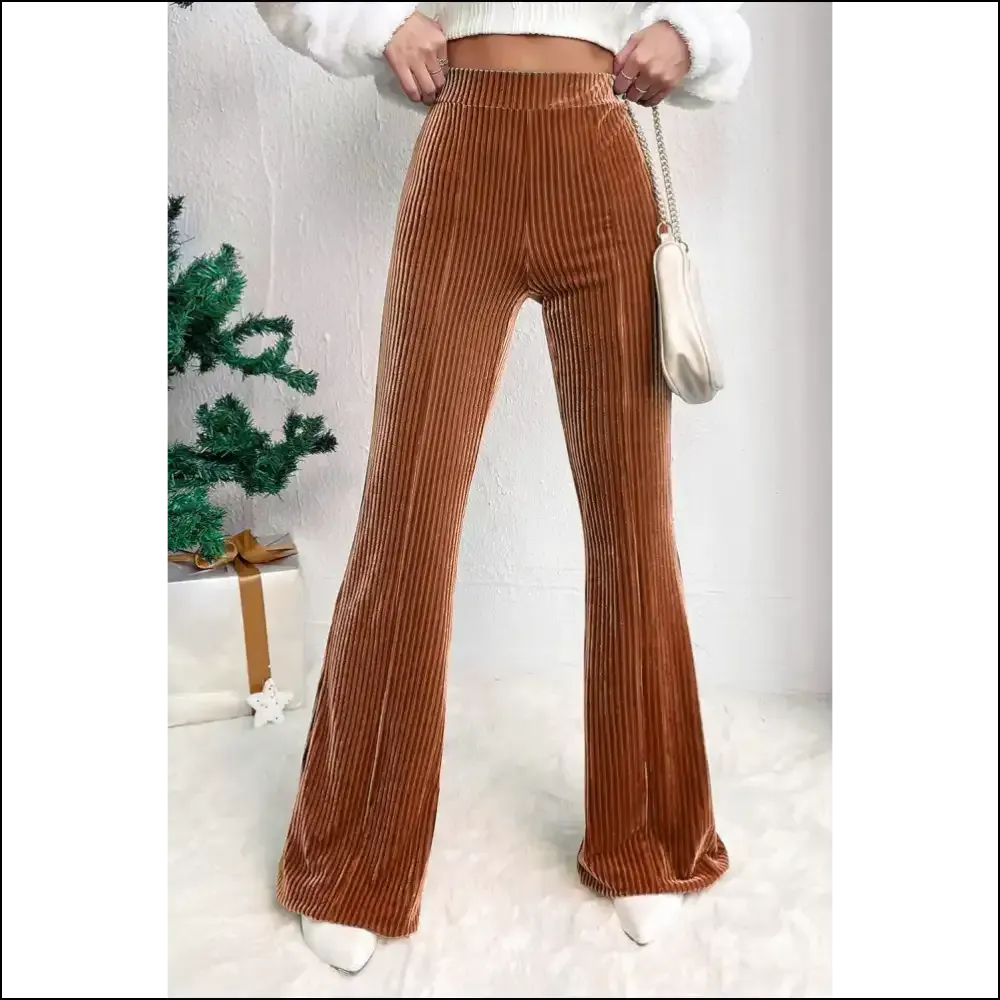 Chestnut High Waist Pants: Corduroy Bootylicious  🌰