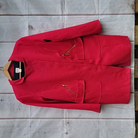 Chico's Red Sleek Ponte Jacket Size Medium