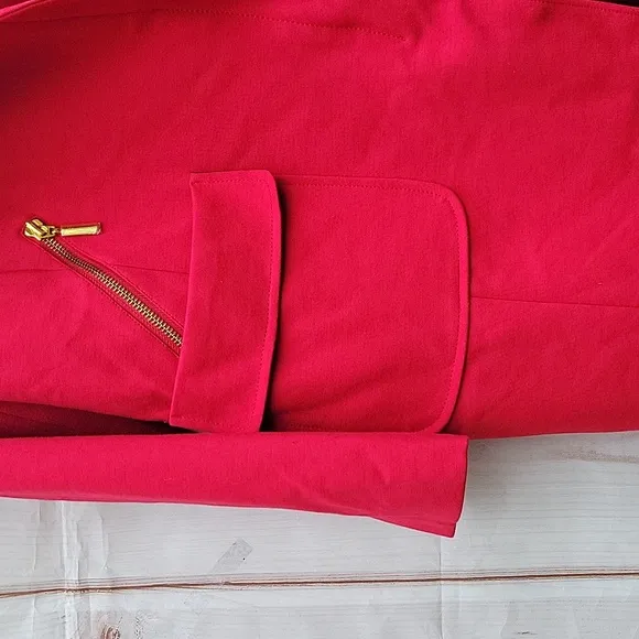 Chico's Red Sleek Ponte Jacket Size Medium