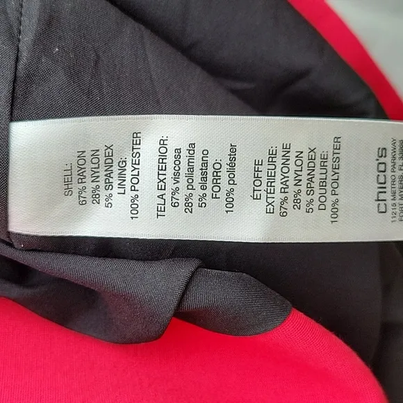 Chico's Red Sleek Ponte Jacket Size Medium