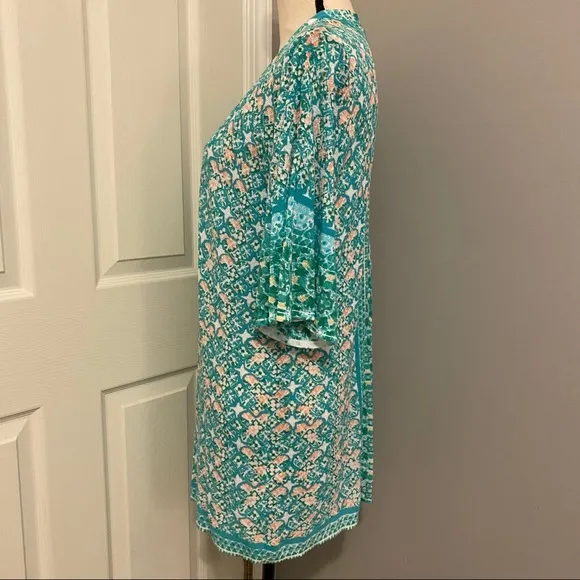 CHICO’S Soft Tile Stripe Duster Cardigan