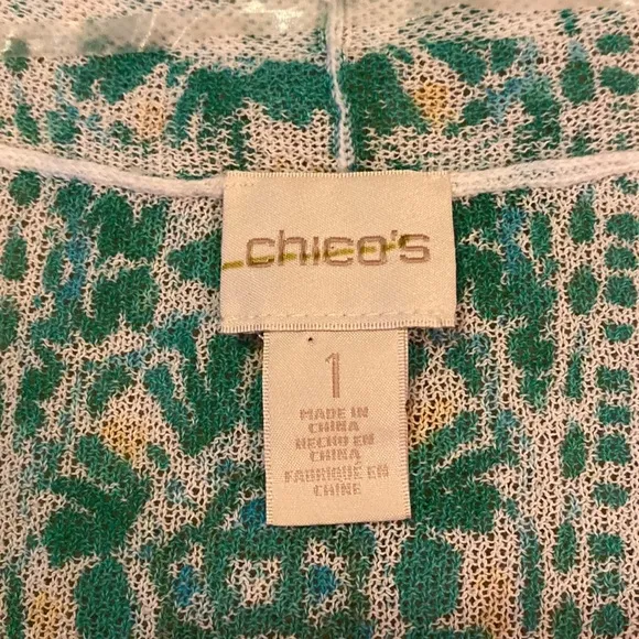 CHICO’S Soft Tile Stripe Duster Cardigan