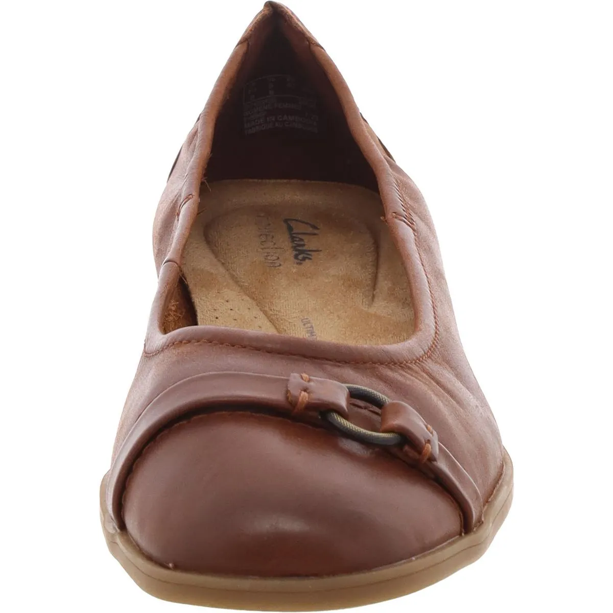 Clarks Womens Lyrical Sky Padded Insole Leather Ballet Flats