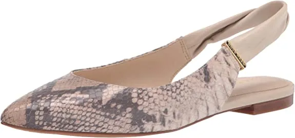 Cole Haan womens Eden Skimmer Ballet Flat, Python Printed Leather Cement Leather, 9.5 US