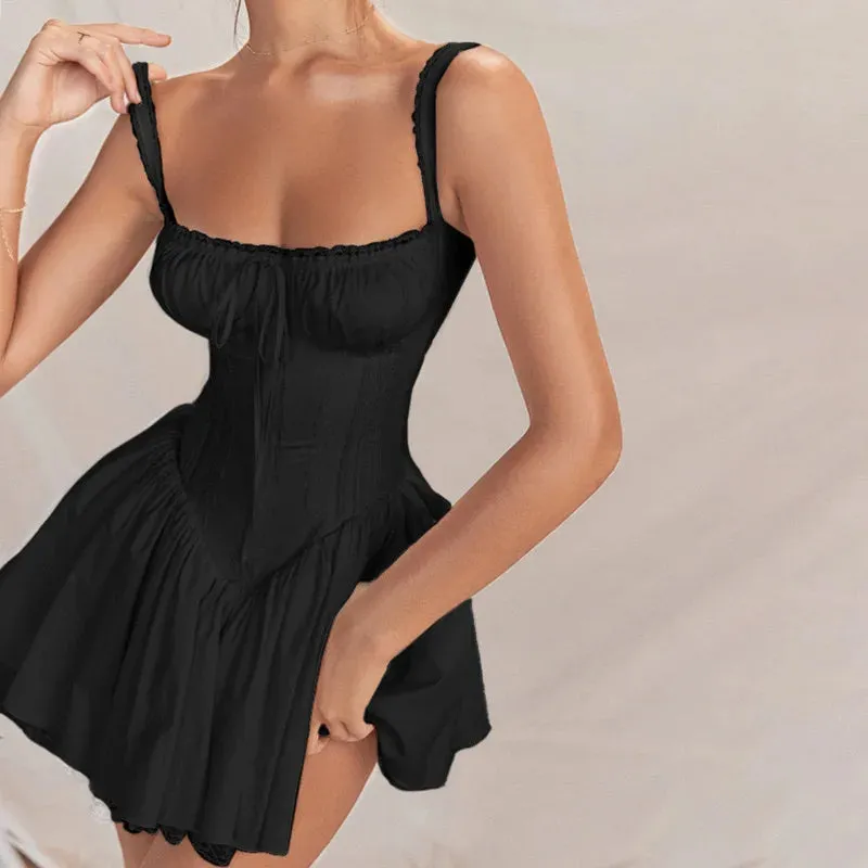 Corset Puffer Mini Dress