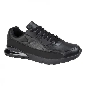 DEK PIMLICO Mens Black PU/Mesh Casual Trainers