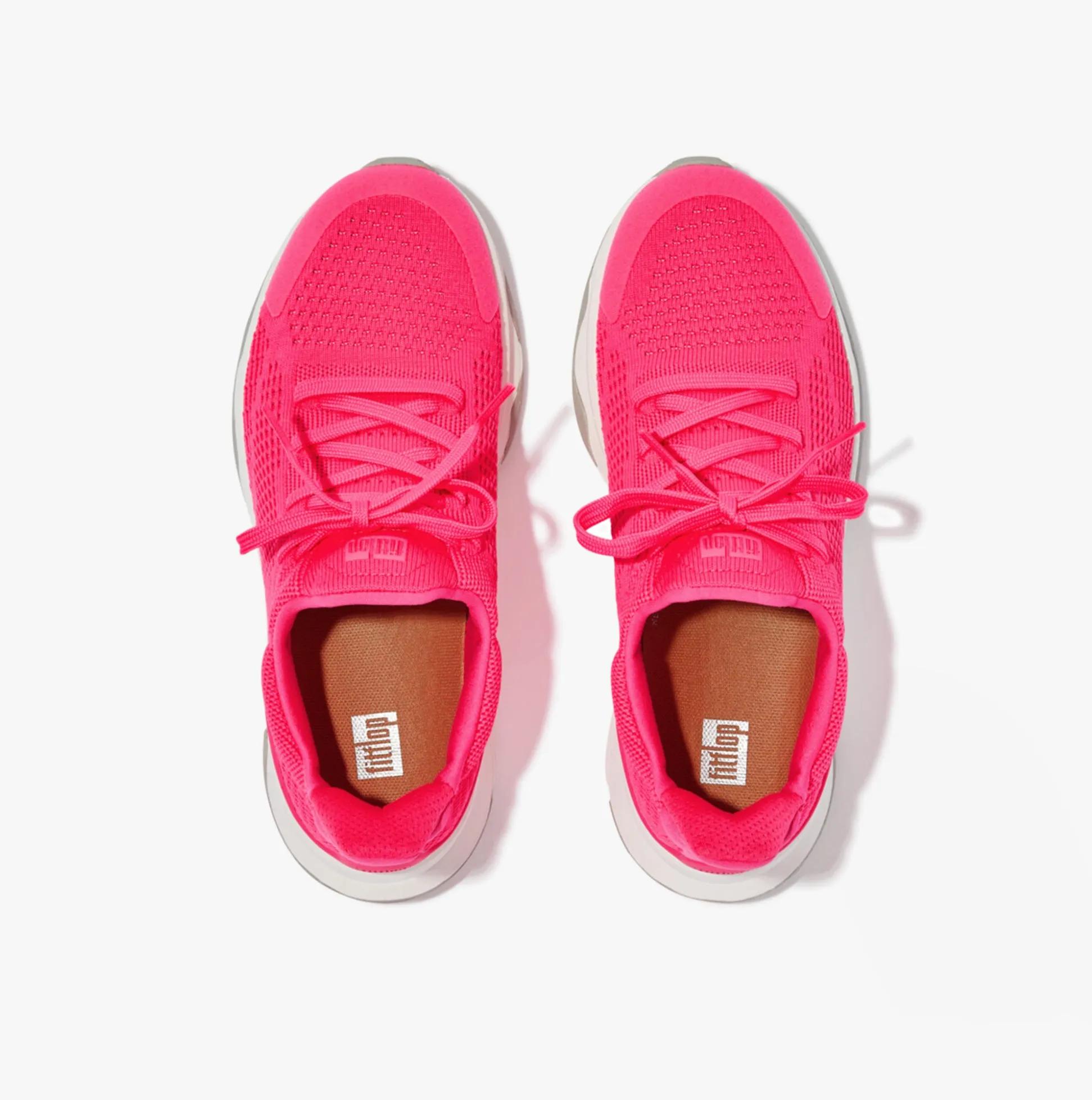 FitFlop VITAMIN FFX Womens Knit Sport Trainers Pop Pink
