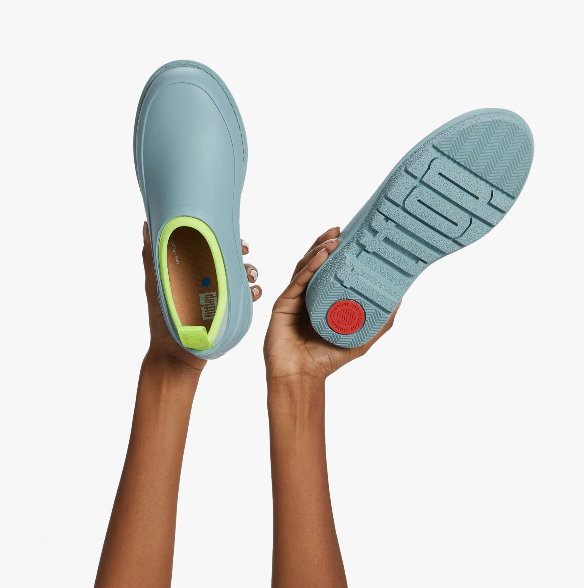 FitFlop WONDERCLOG NEON-POP Womens Clogs Cool Blue