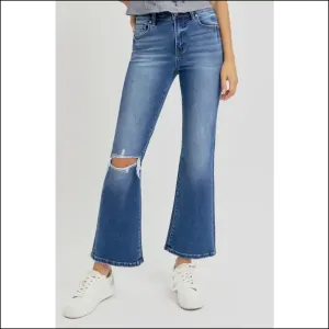 Flare it Like you Mean It: Risen High Rise Crop Flare Jeans for the Bold