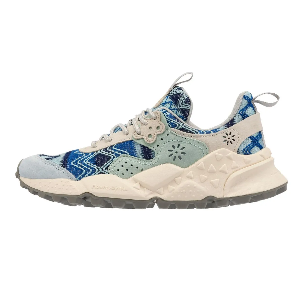 Flower Mountain Kotetsu Knit Women's Blue Aztec Trainers