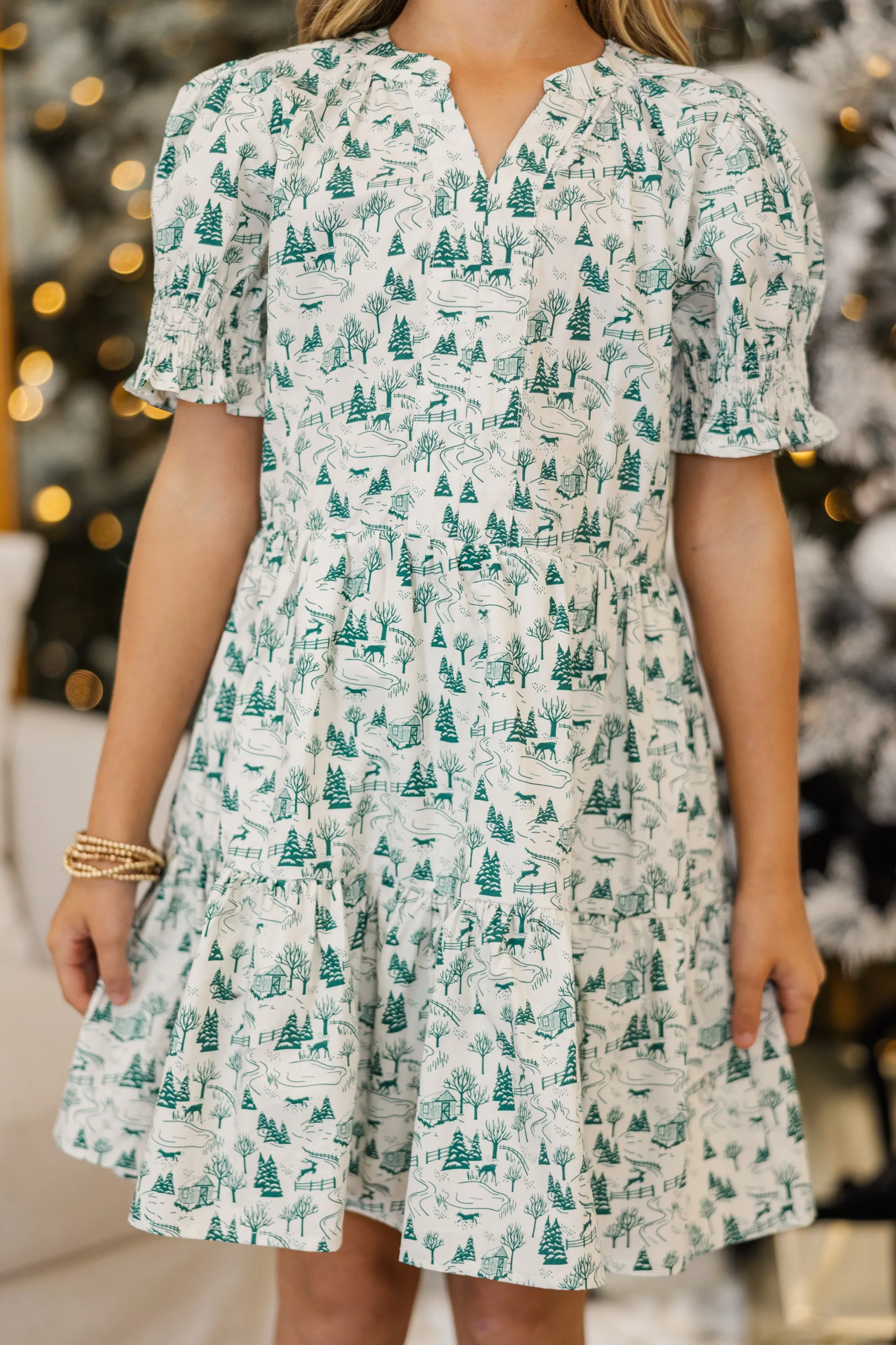 Girls: At The Time Cream Toile Dress