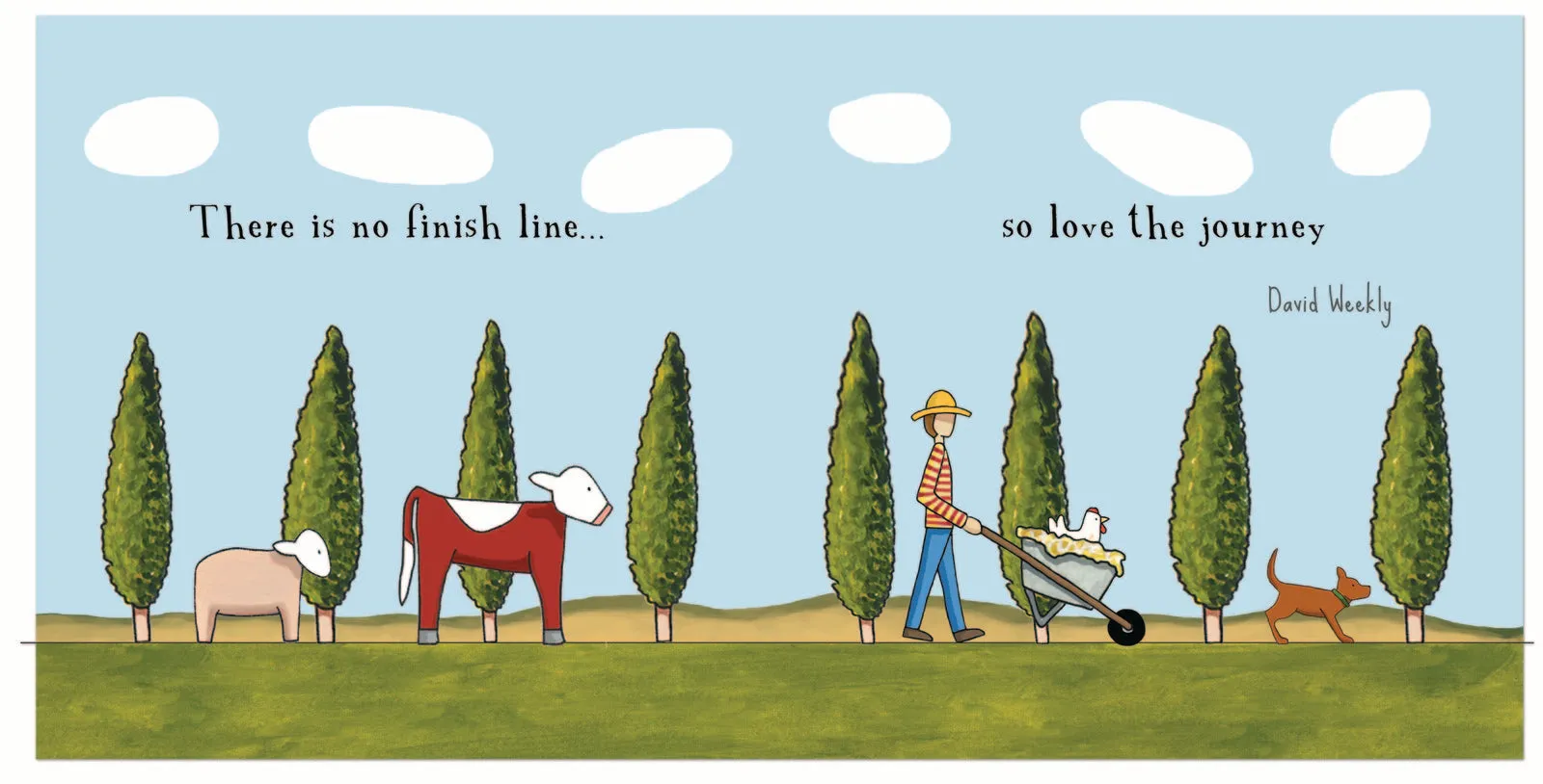 Glass half full Hardcover book by Red Tractor Designs