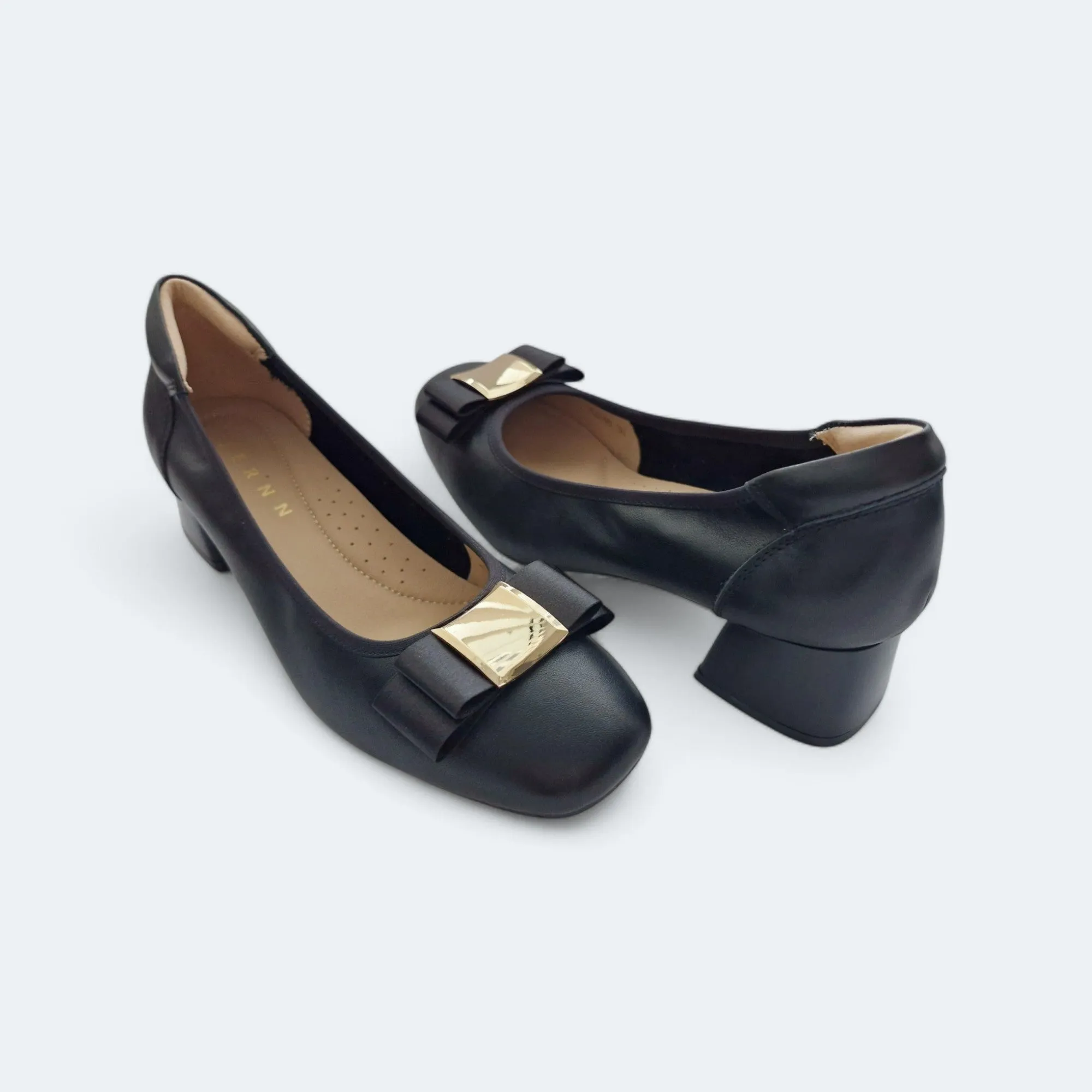 Gloria Lambskin Leather Low Heels