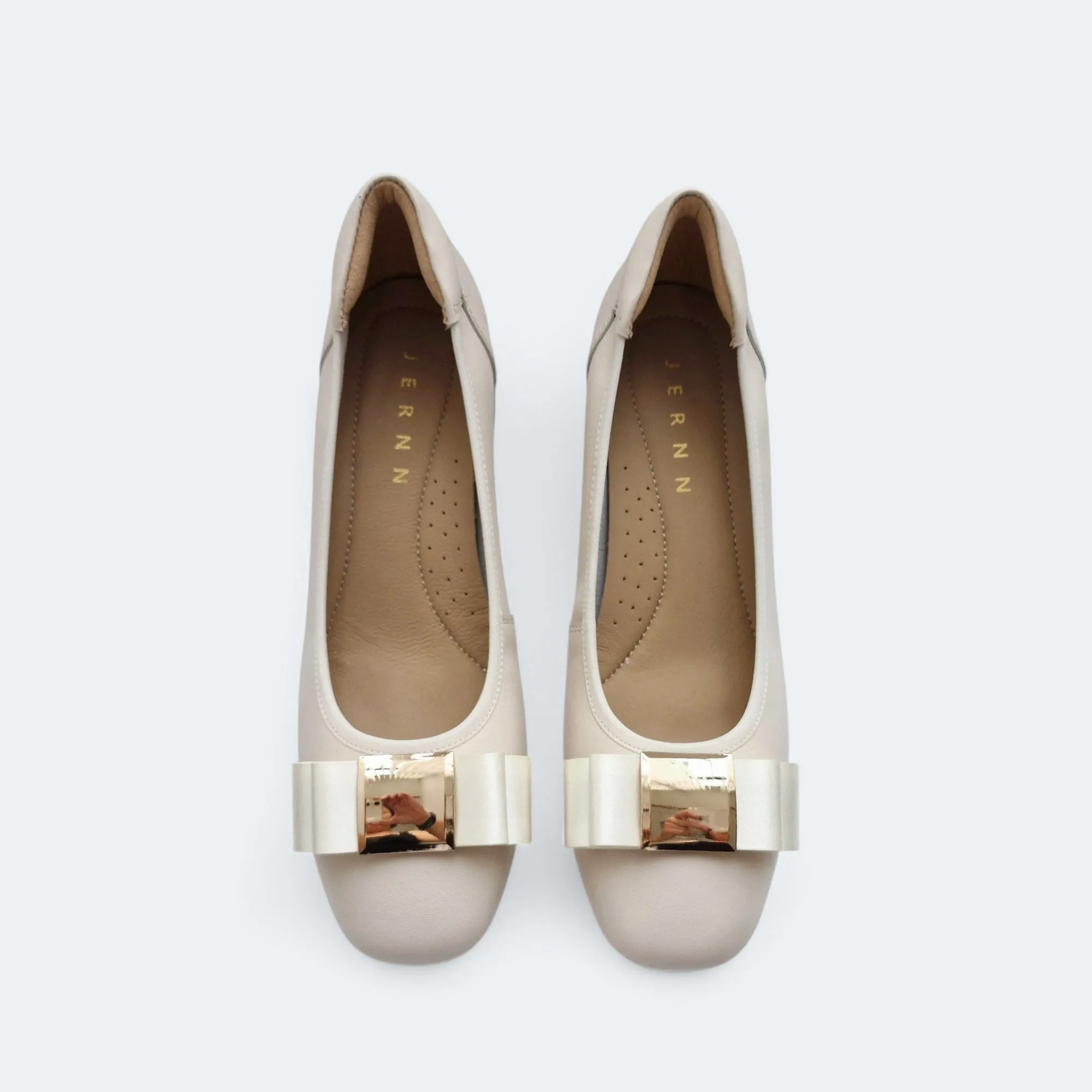 Gloria Lambskin Leather Low Heels