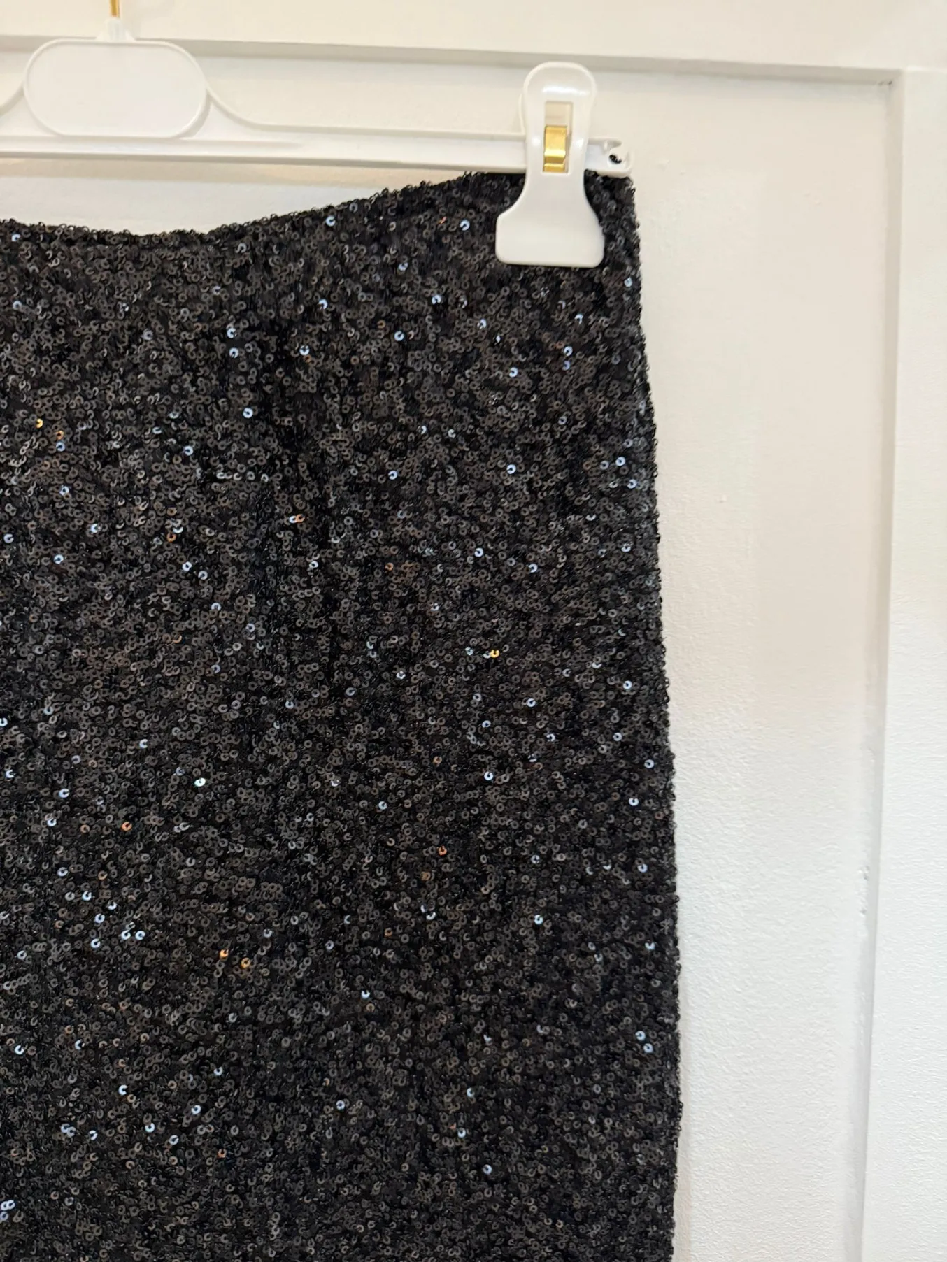 Gold Luxe Sequin Pencil Skirt