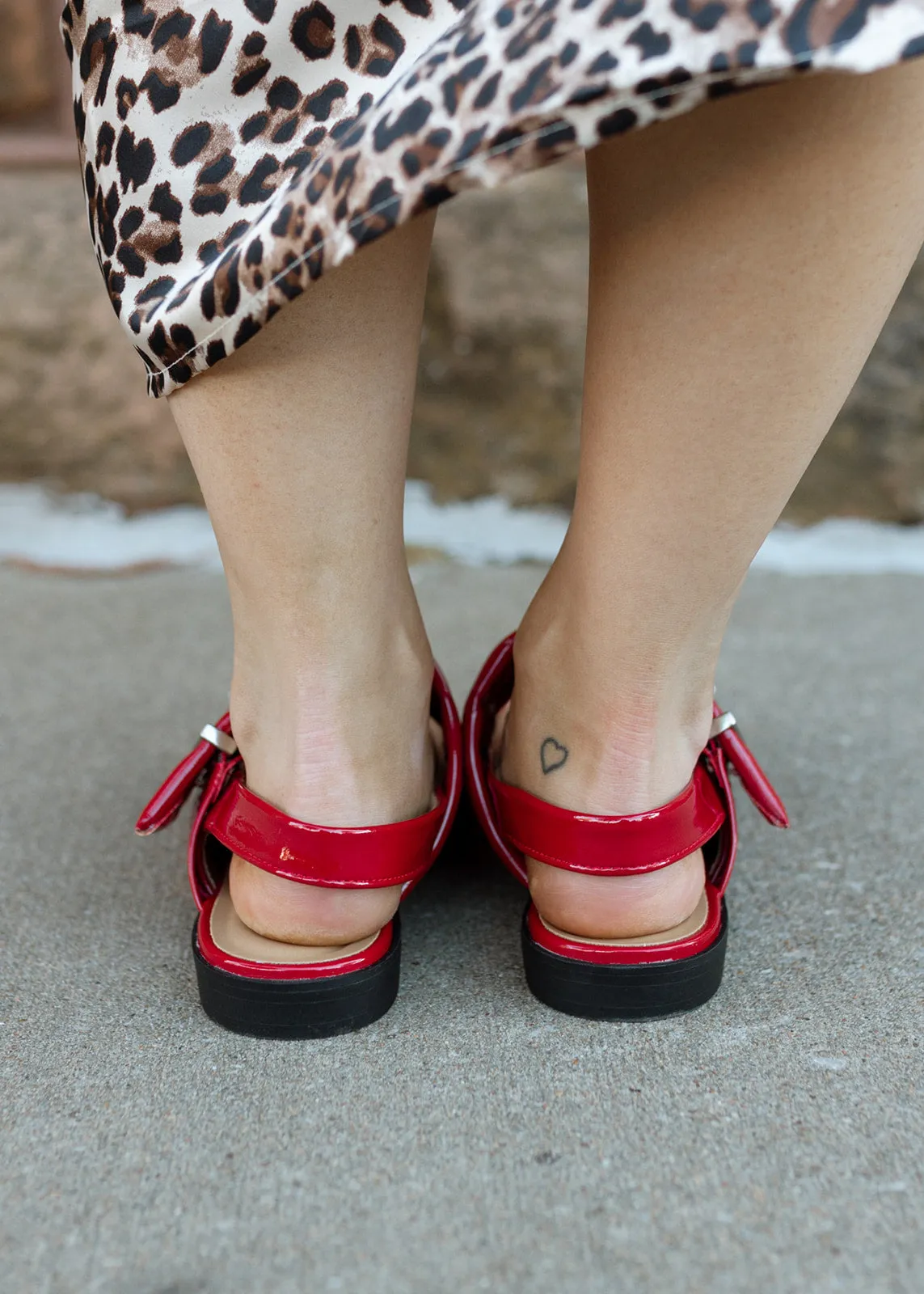 Grillo Slingback Flats - Red