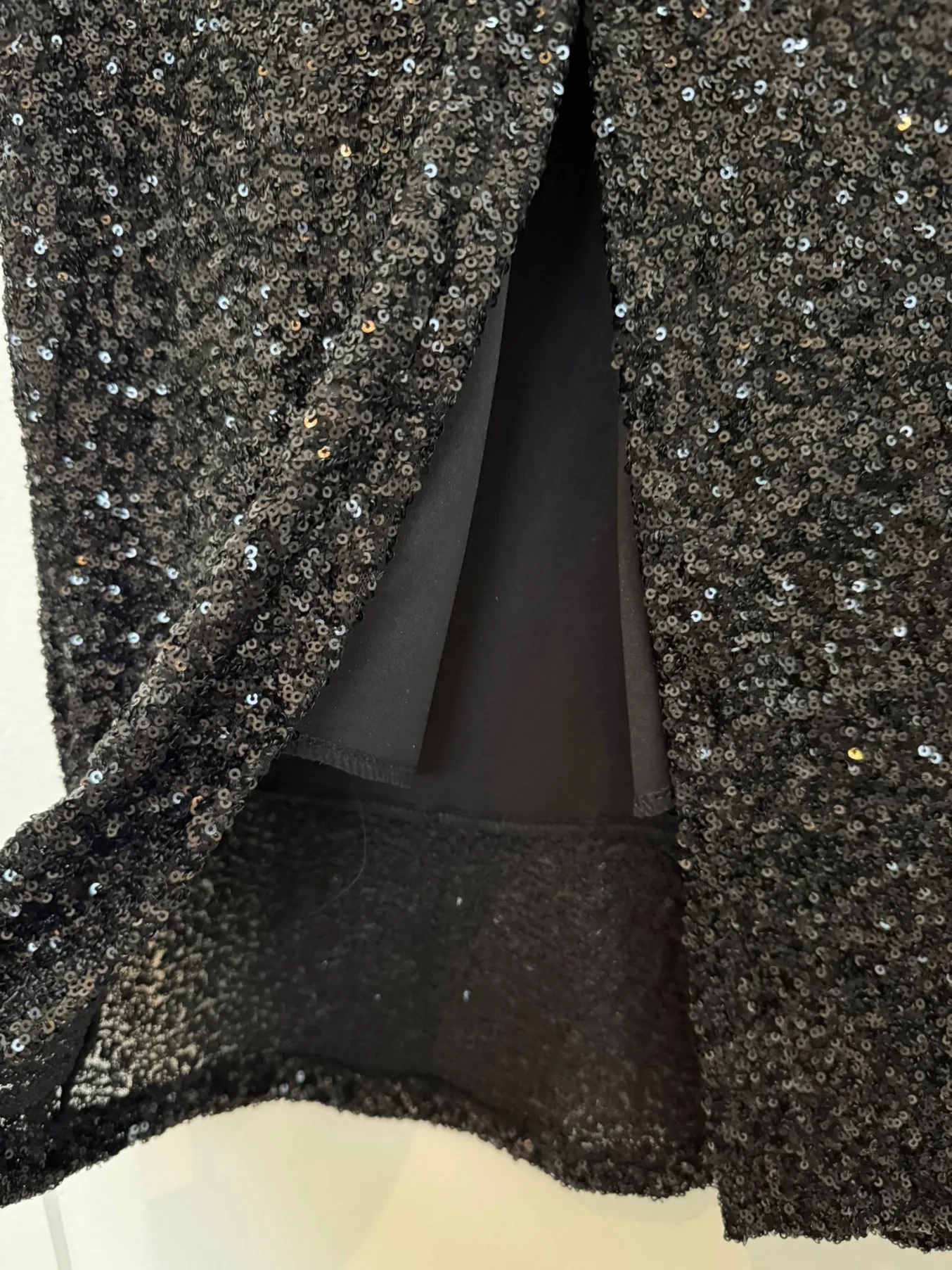 Gunmetal Luxe Sequin Pencil Skirt
