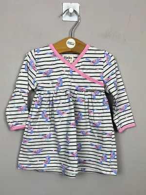 Hatley stripe bird print dress 6-9m