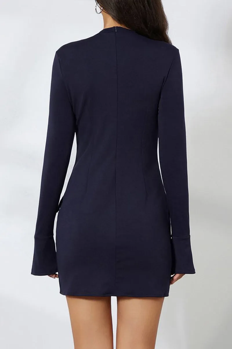 HBR1337 Sleek Sophistication Mini Dress