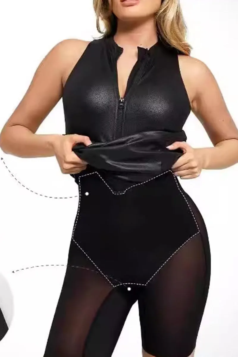 HBS1159 Sleek Zipper Bodycon Dress