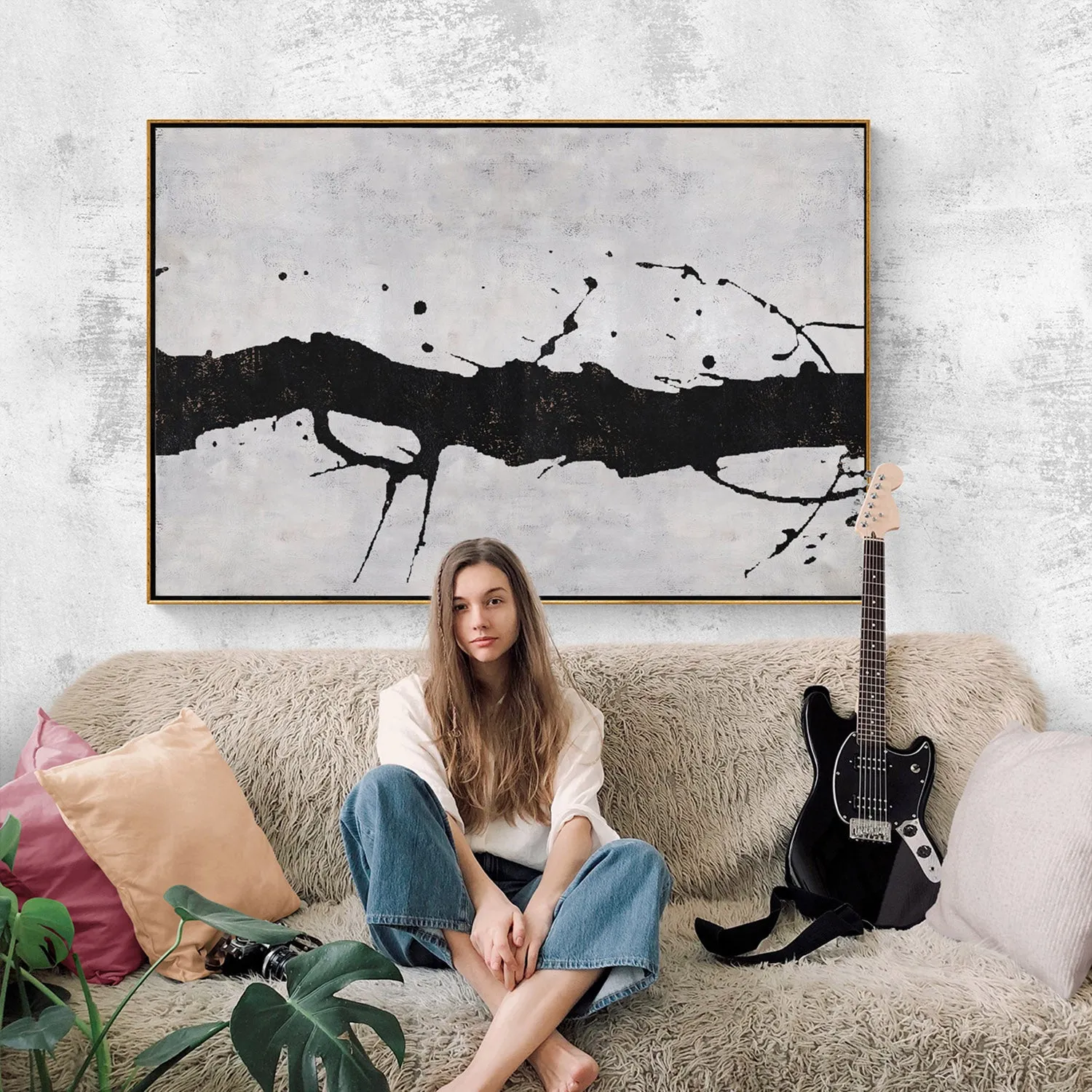 Horizontal Abstract Landscape Painting H61H