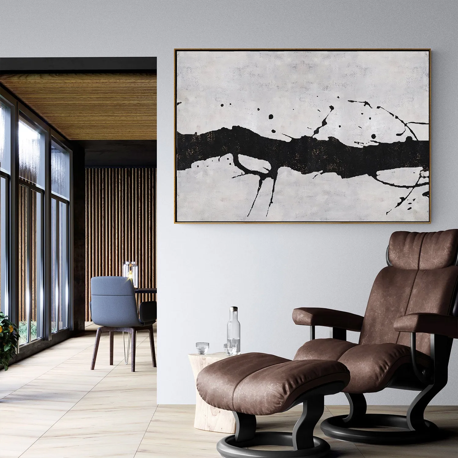 Horizontal Abstract Landscape Painting H61H