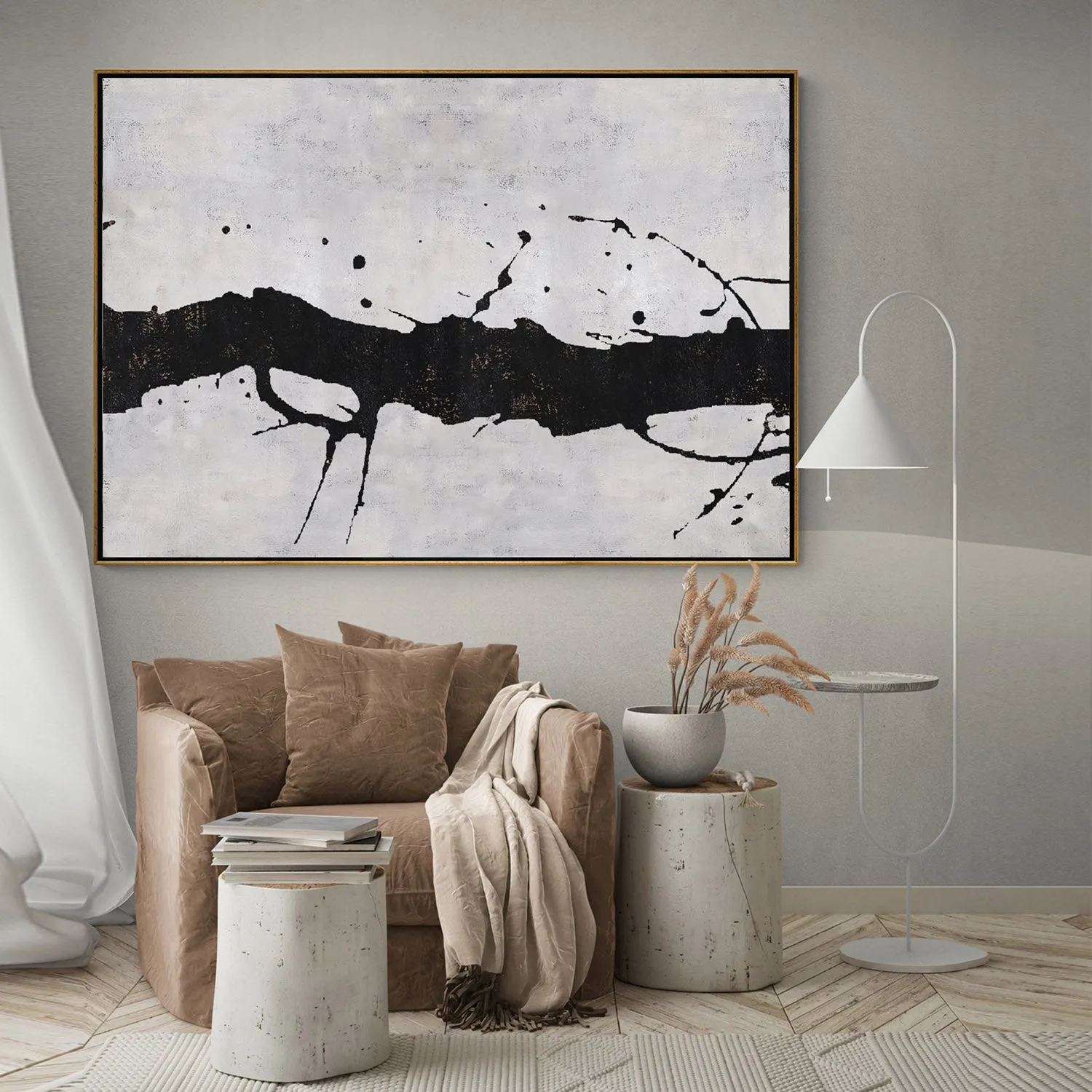 Horizontal Abstract Landscape Painting H61H
