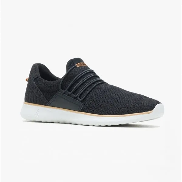 Hush Puppies GOOD Mens Recycled Mesh Slip-On Trainers Black