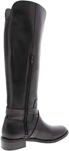 INC International Concepts Womens Fadoral Leather Round Toe, Black, Size 7.5