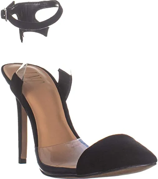 INC International Concepts Womens Kaijaf Suede Pointed Toe, Black, Size 9.5