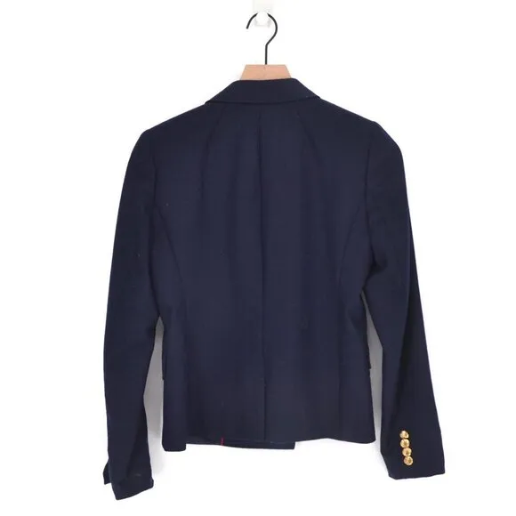J. Crew Schoolboy Blazer Wool Double Breasted ASO Kate Middleton Navy Blue 2