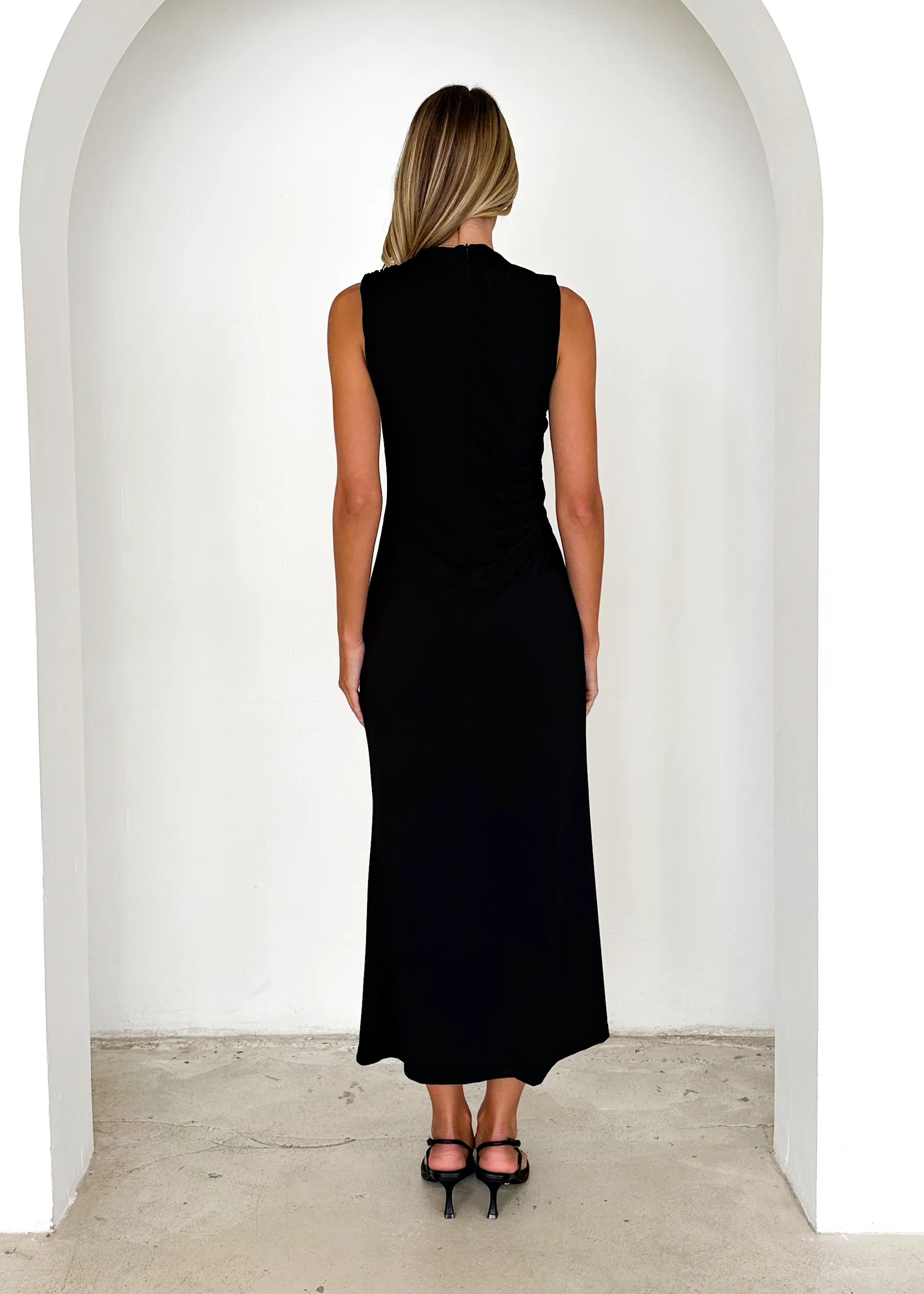 Jerona Midi Dress - Black