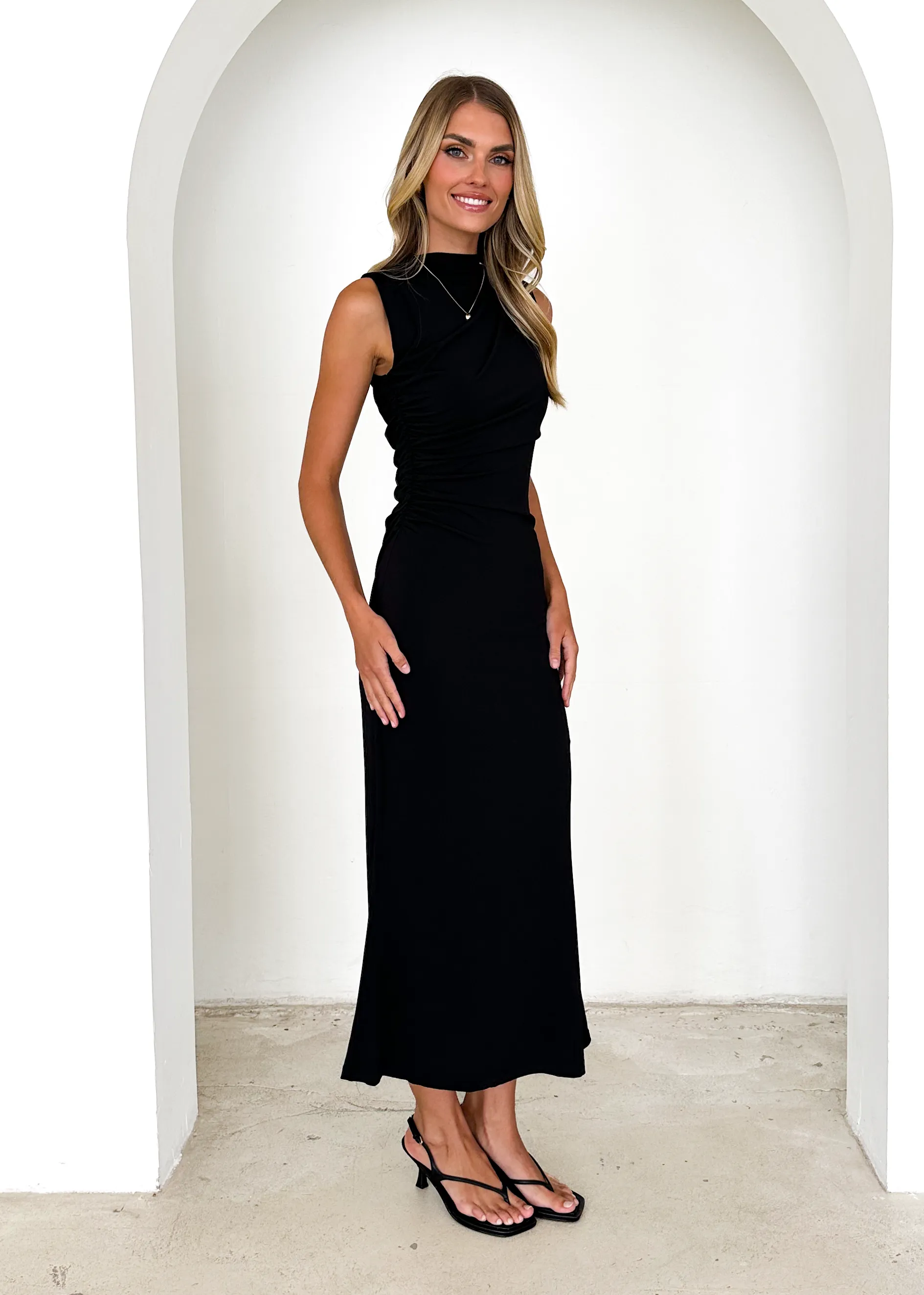 Jerona Midi Dress - Black