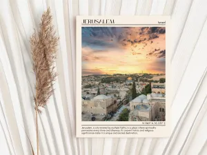 Jerusalem Minimal Wall Art, Israel