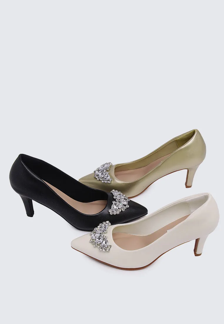 Jewel Comfy Pumps In Gold