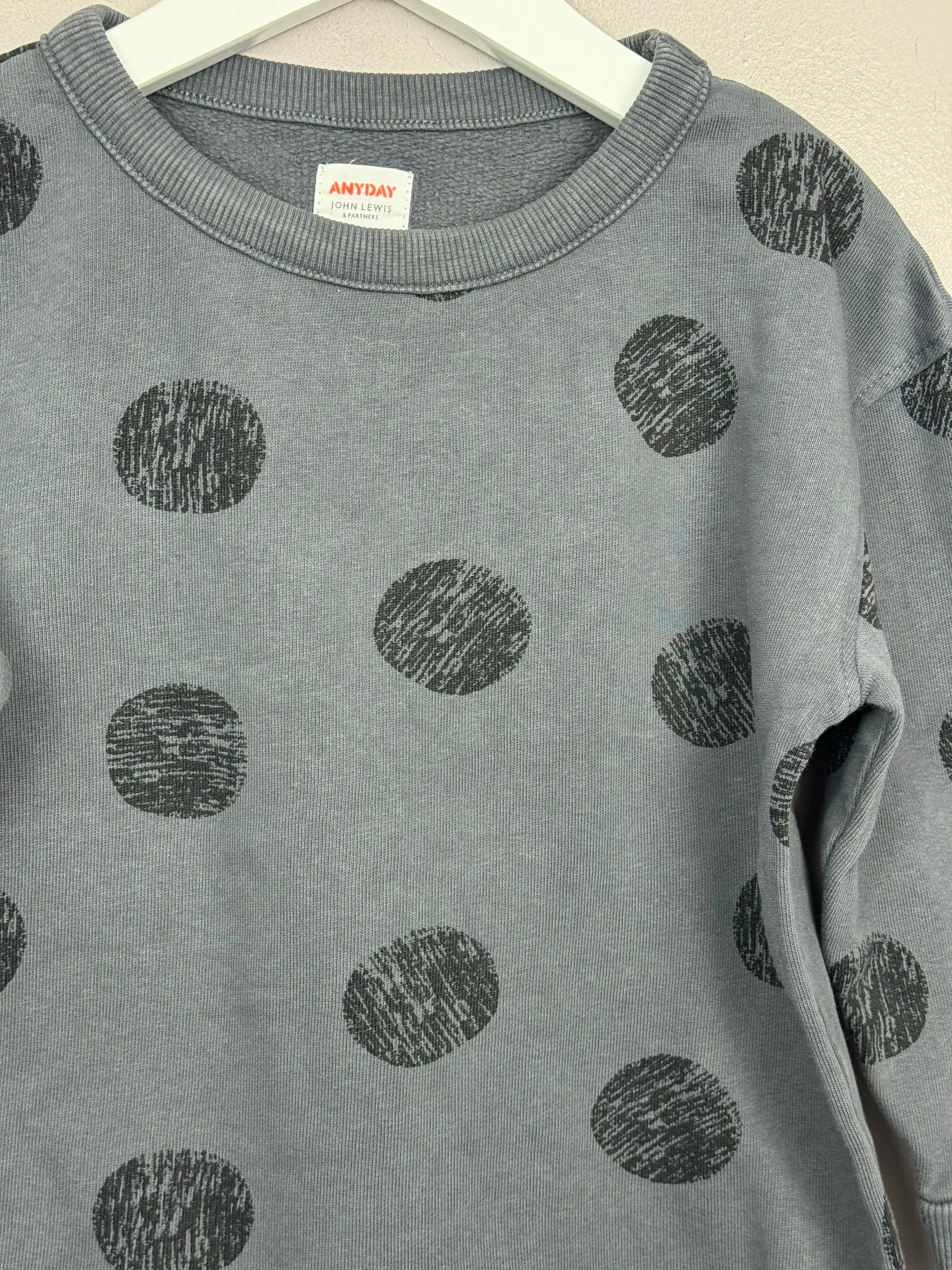 John Lewis Charcoal Sweatshirt Dress 4y