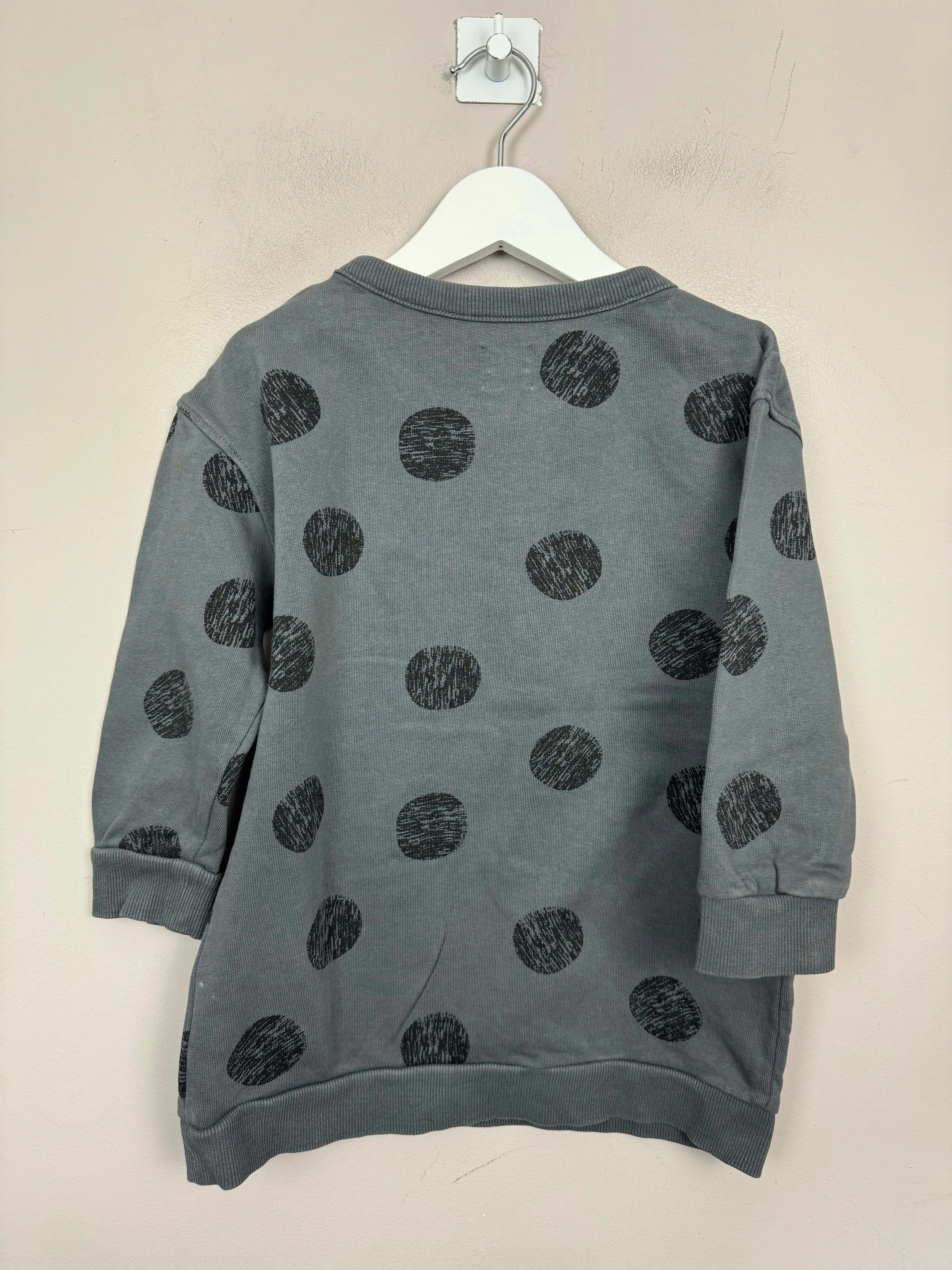 John Lewis Charcoal Sweatshirt Dress 4y