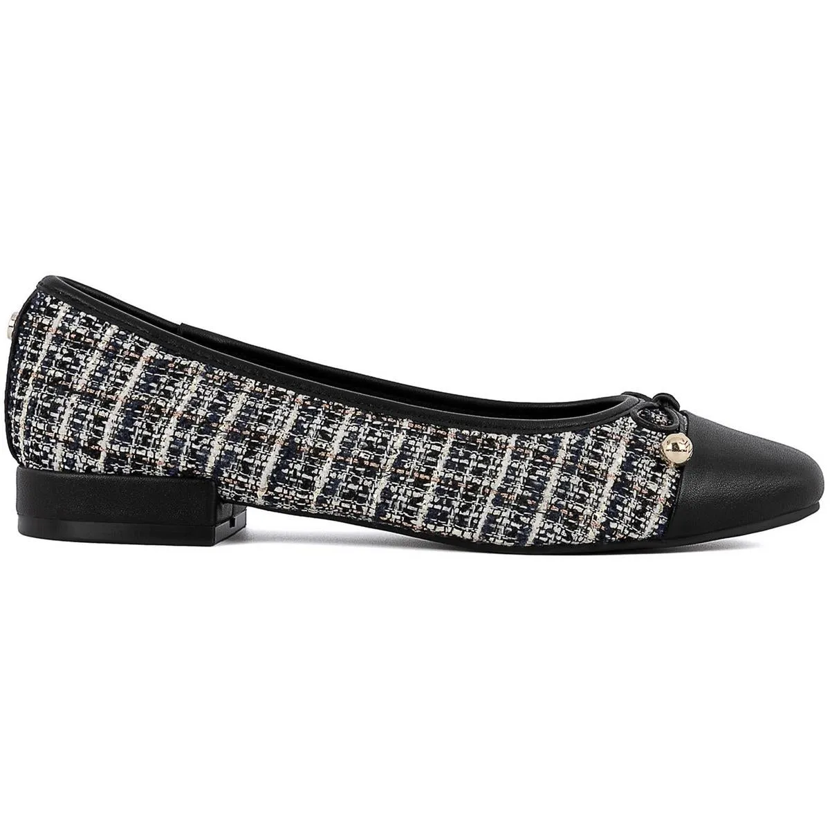 Jones New York Womens Marios Bow Knit Ballet Flats