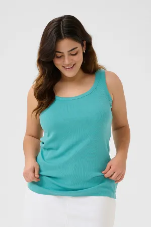 Kaffe Curve Carina Vest Top in Teal