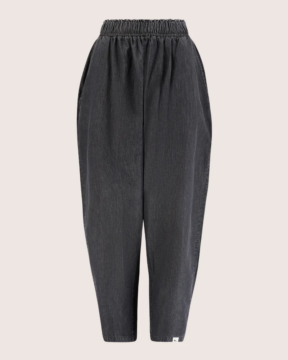 Kate Black Barrel Leg Trousers