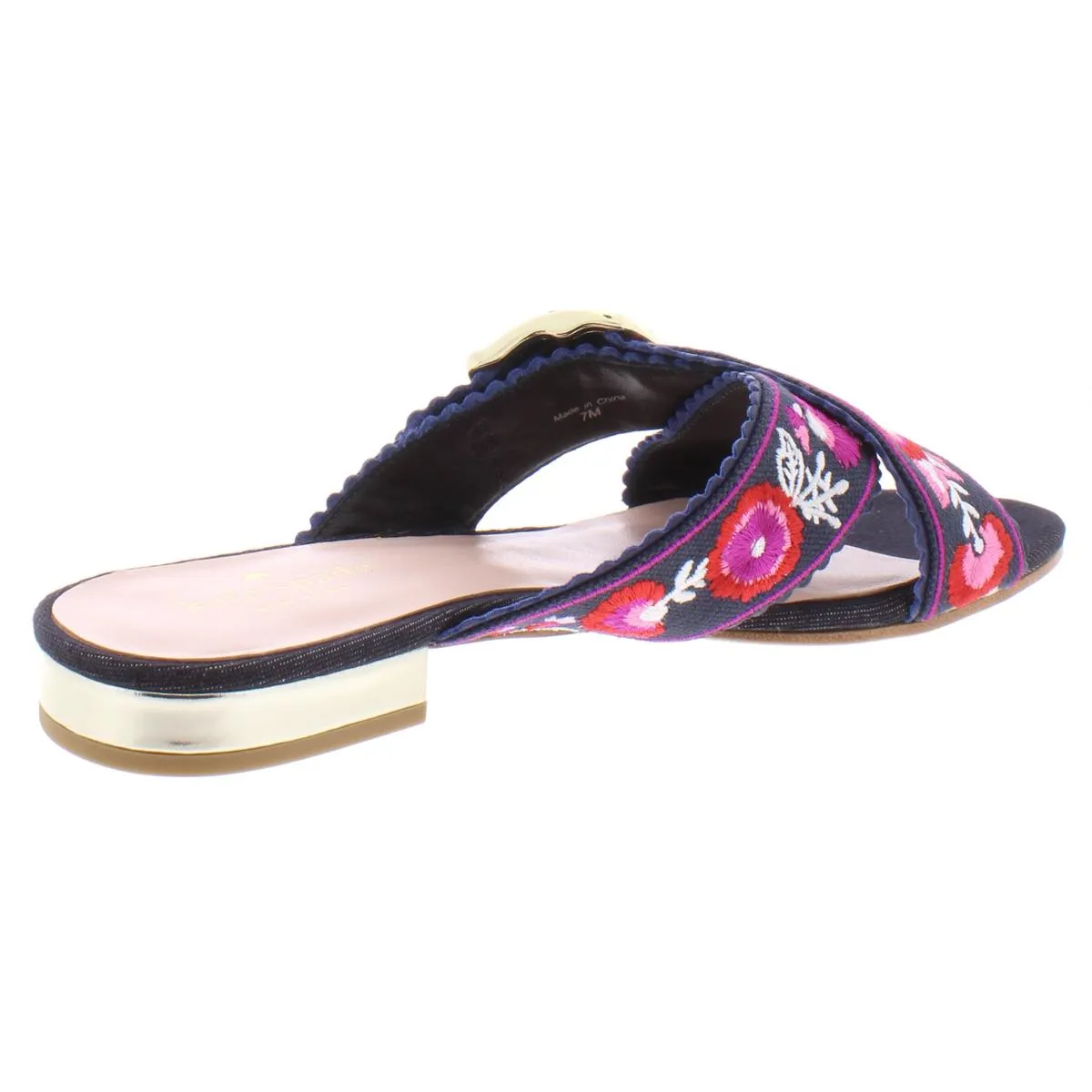 Kate Spade Womens Faris Embroidered Slide Flats