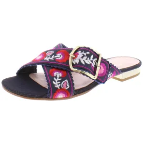 Kate Spade Womens Faris Embroidered Slide Flats