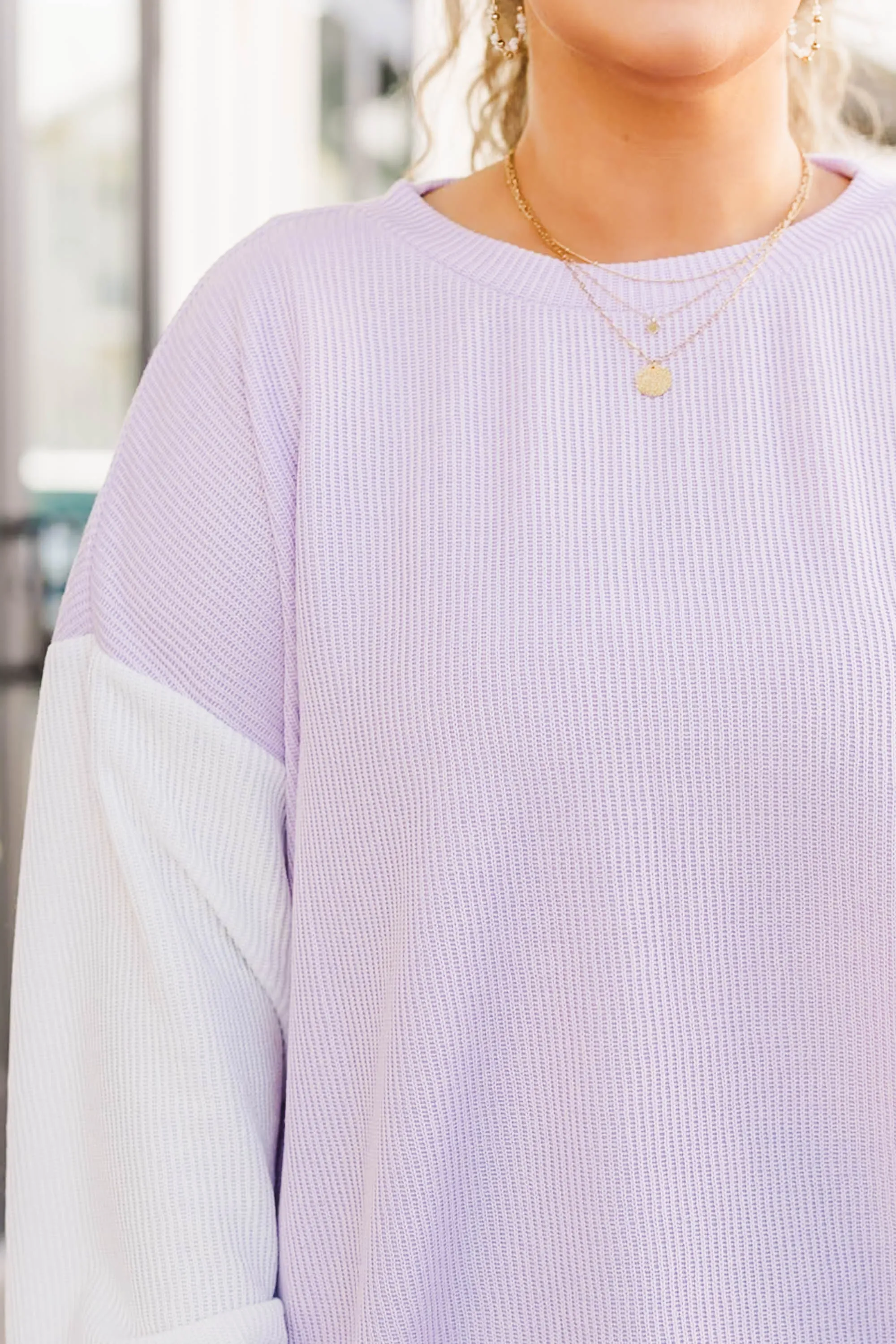 Keep Showing Up Top, Lavender-Pink
