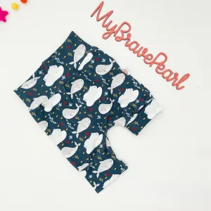 Kids Ready To Ship 6M-3Y Grow-With-Me Polar Seas Harem Shorts