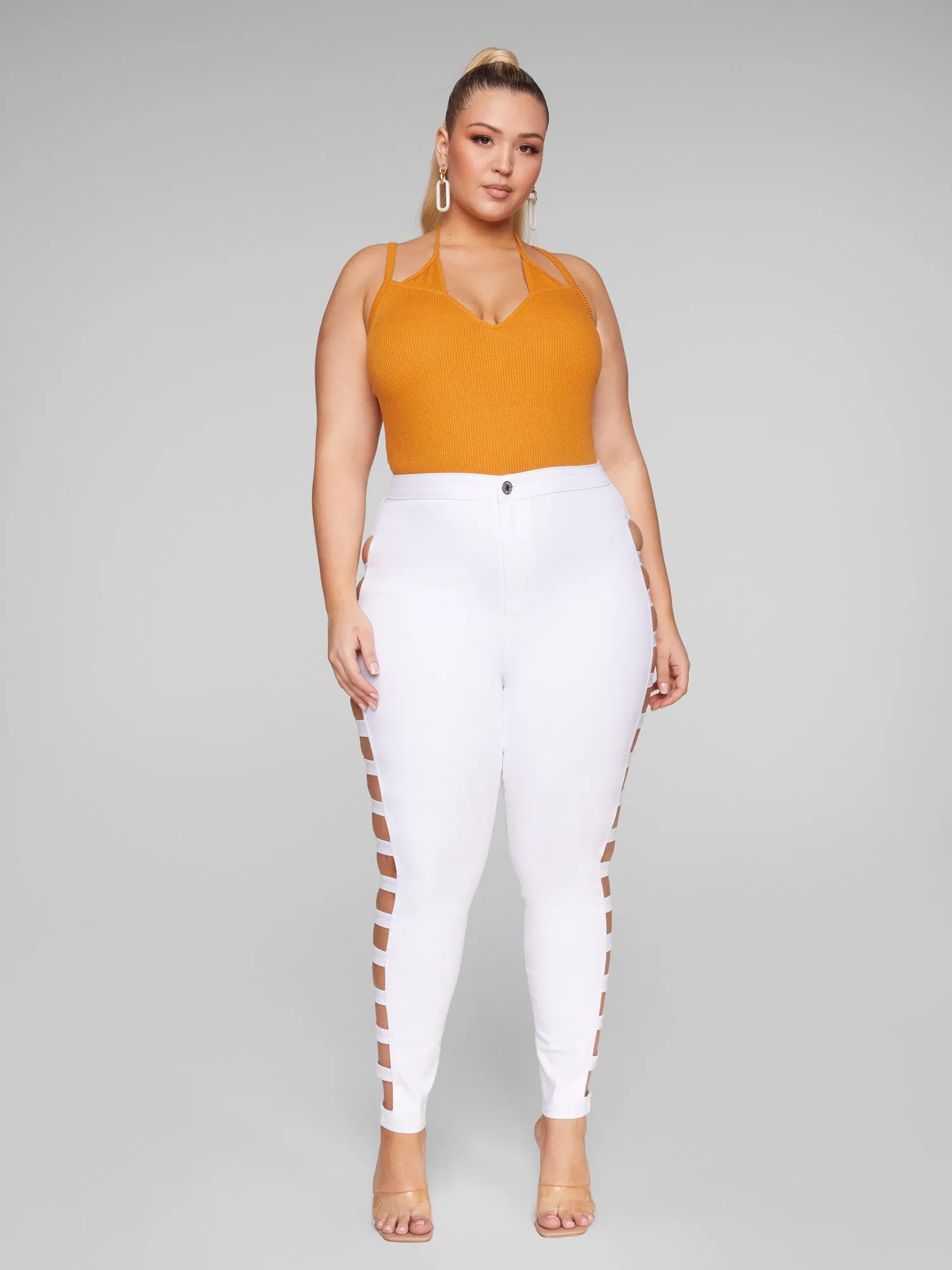 Kienna Ribbed Knit Double Strap Top