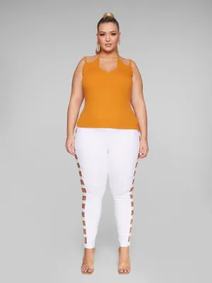 Kienna Ribbed Knit Double Strap Top