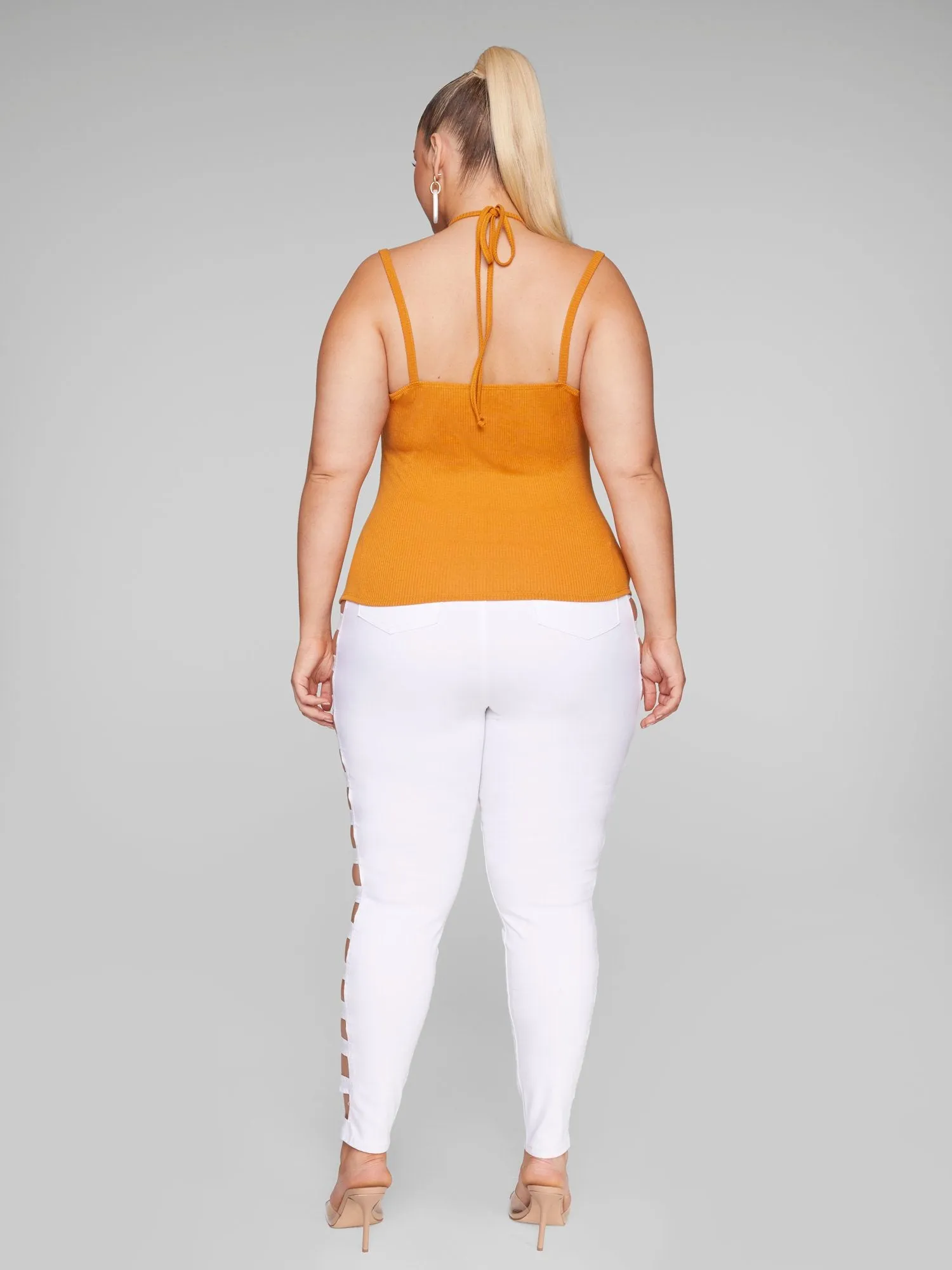 Kienna Ribbed Knit Double Strap Top