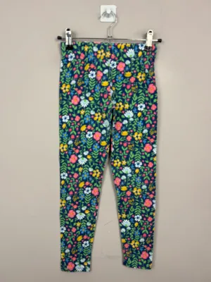 Kite Navy Blooms Leggings 9y