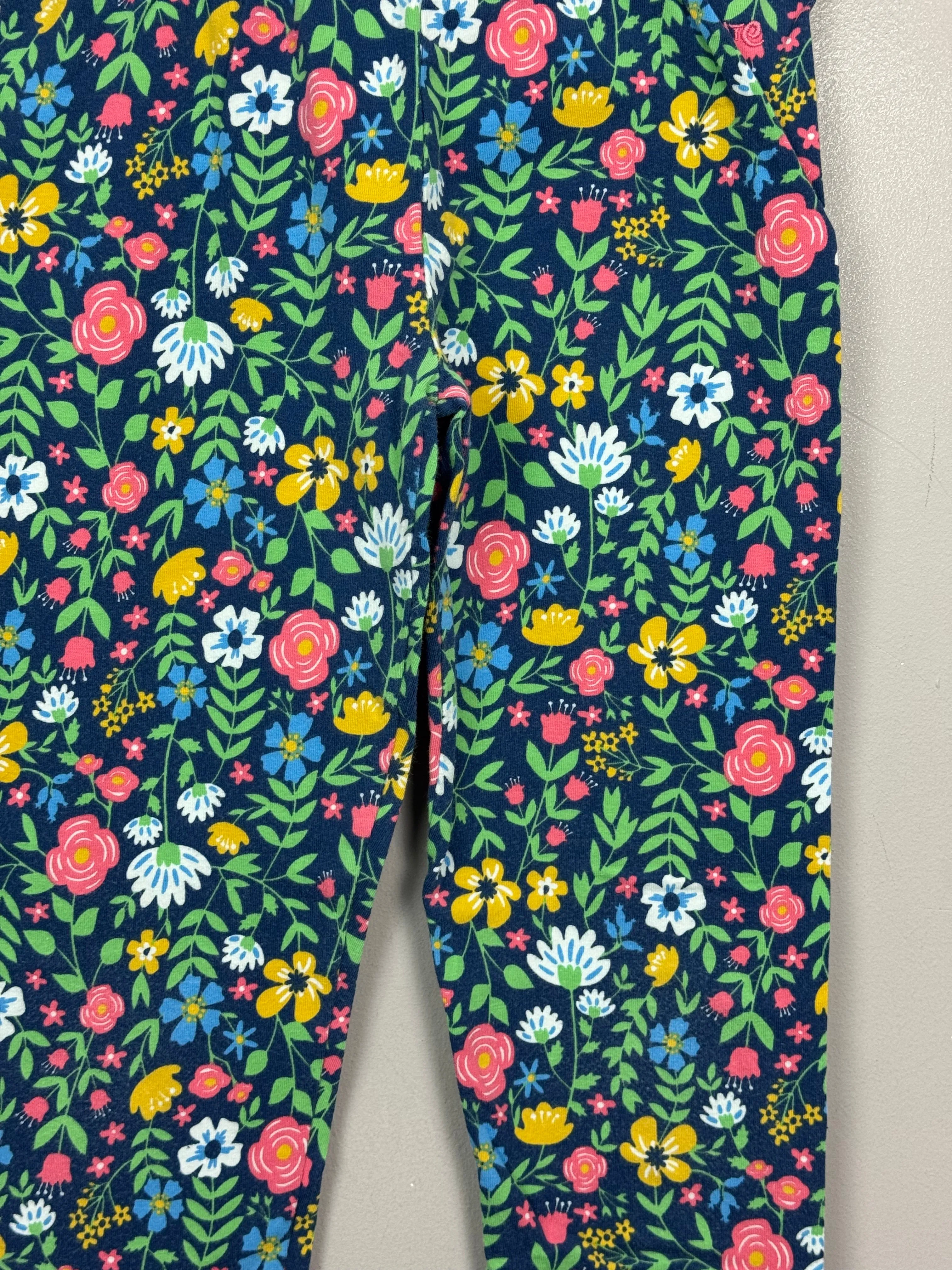 Kite Navy Blooms Leggings 9y